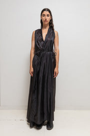 ANN DEMEULEMEESTER - FW00 Extra long nylon dress with waist straps (runway)