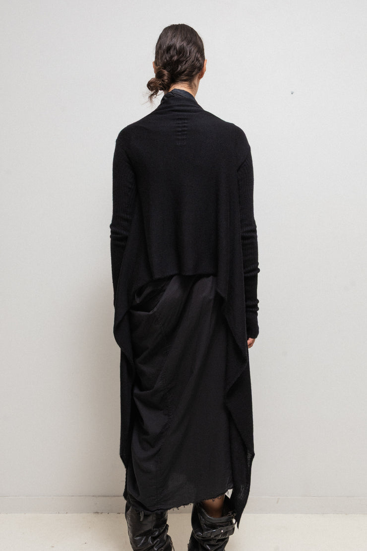 RICK OWENS - FW07 « Exploder » Soft wool cardigan with extra long sides