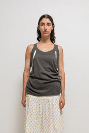 UNDERCOVER - SS05 « But Beautiful II » Cotton tank top with teeth details