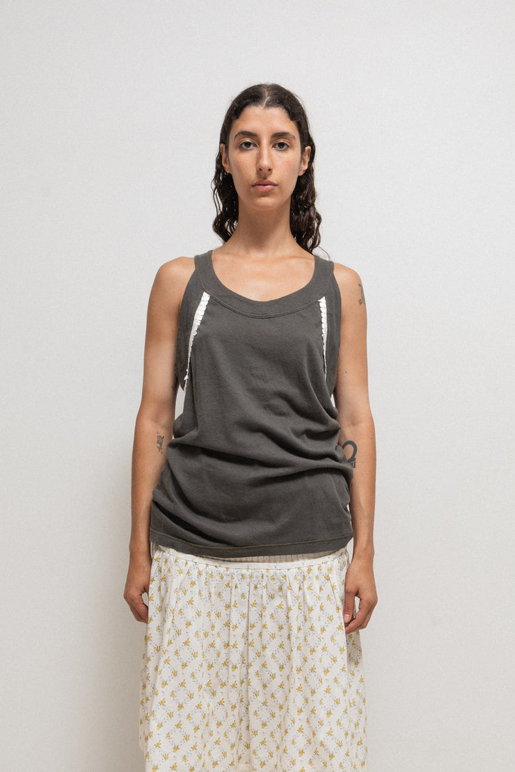 UNDERCOVER - SS05 « But Beautiful II » Cotton tank top with teeth details