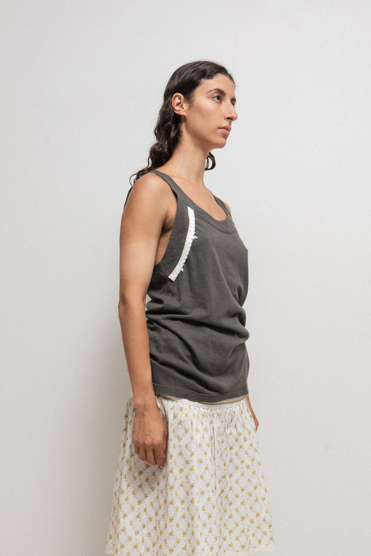 UNDERCOVER - SS05 « But Beautiful II » Cotton tank top with teeth details