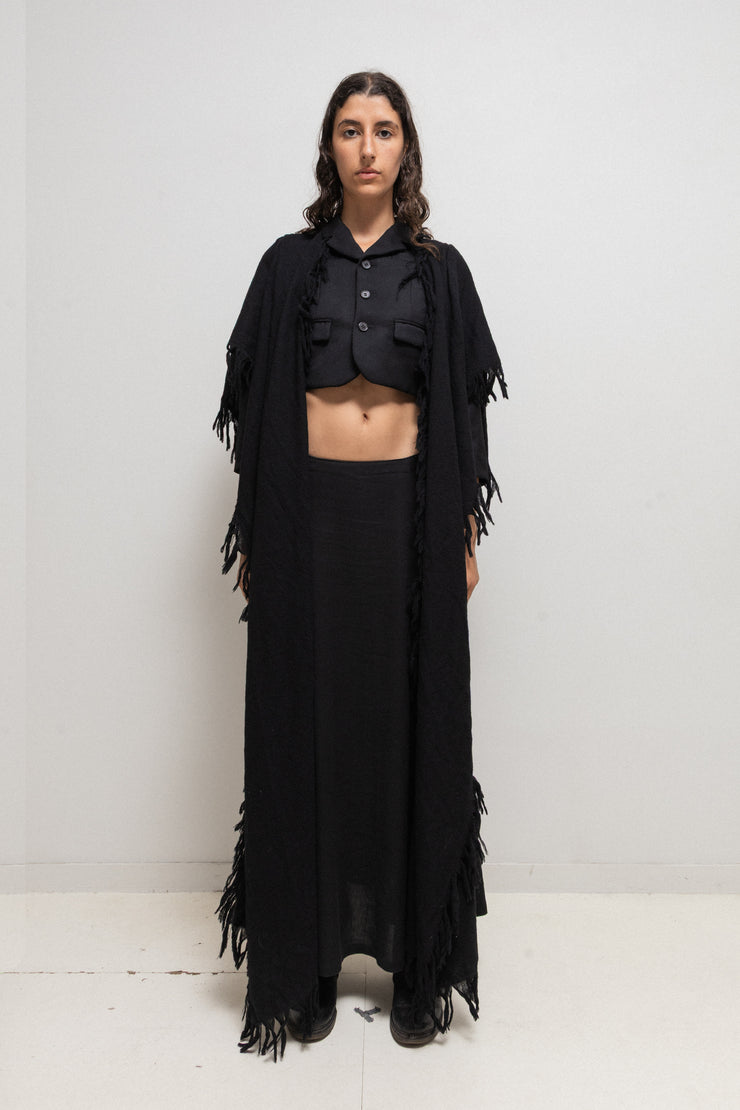 NOIR KEI NINOMIYA - FW18 Cropped wool scarf jacket (runway)