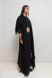NOIR KEI NINOMIYA - FW18 Cropped wool scarf jacket (runway)