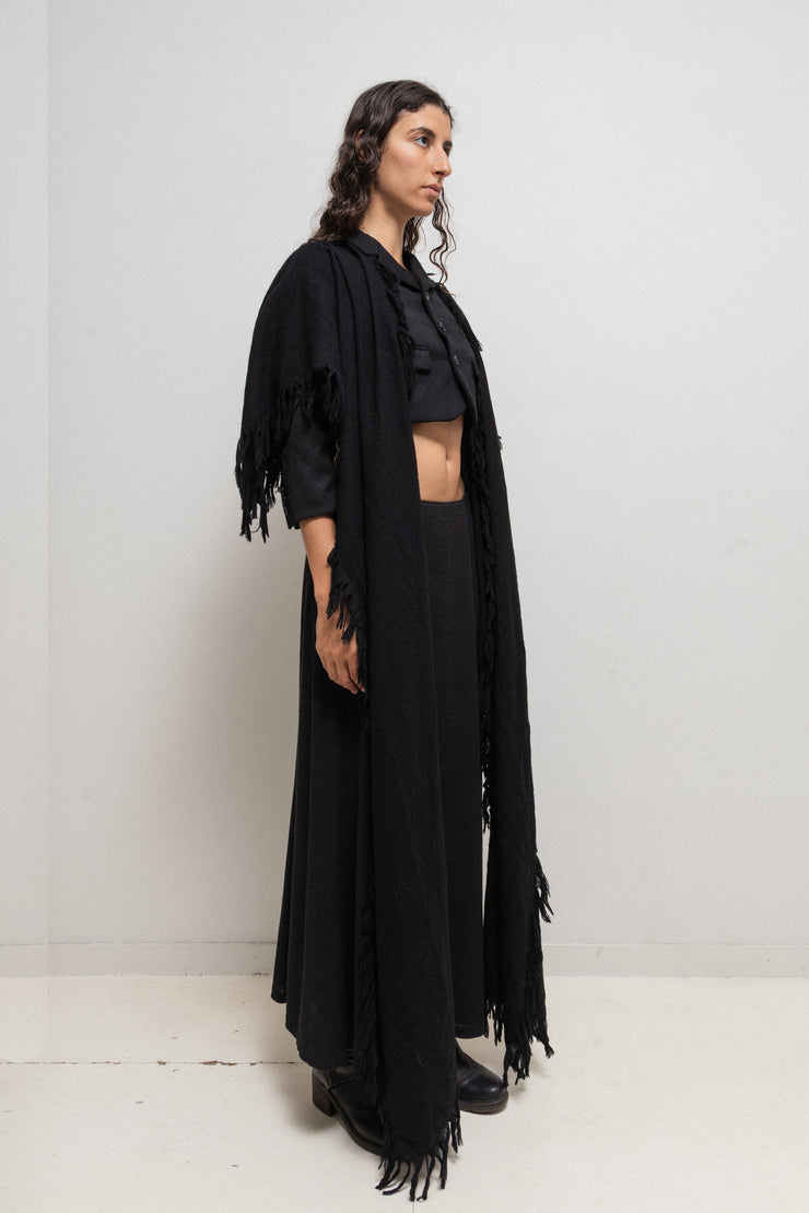 NOIR KEI NINOMIYA - FW18 Cropped wool scarf jacket (runway)