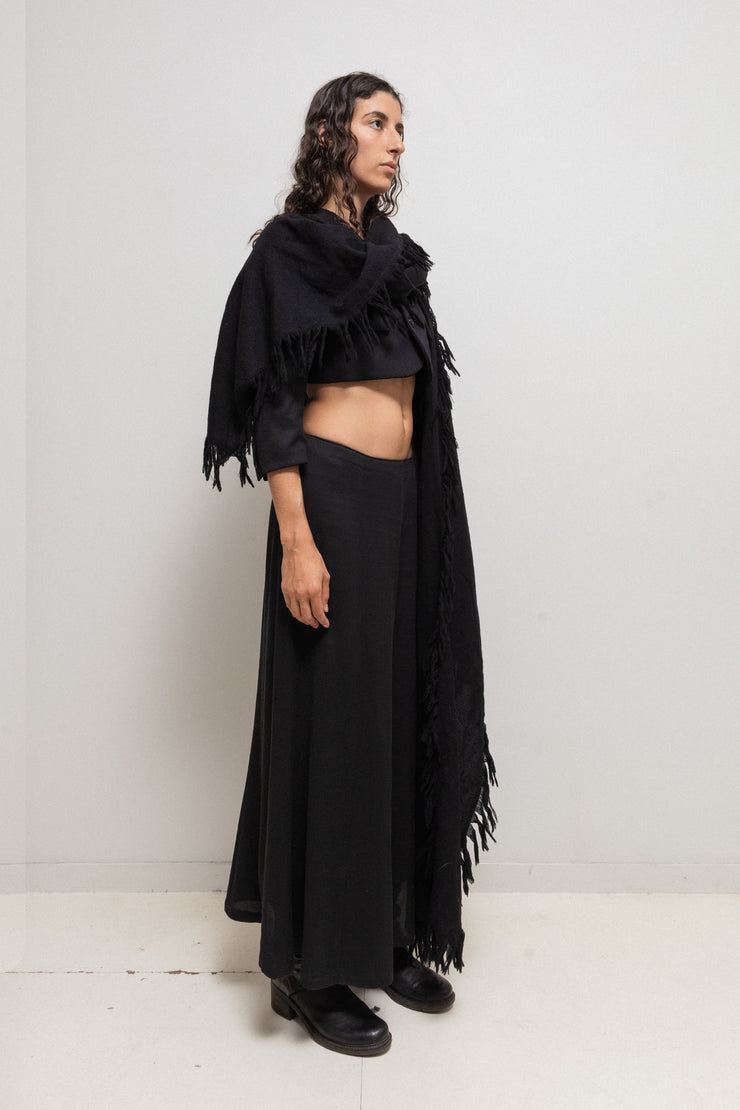 NOIR KEI NINOMIYA - FW18 Cropped wool scarf jacket (runway)