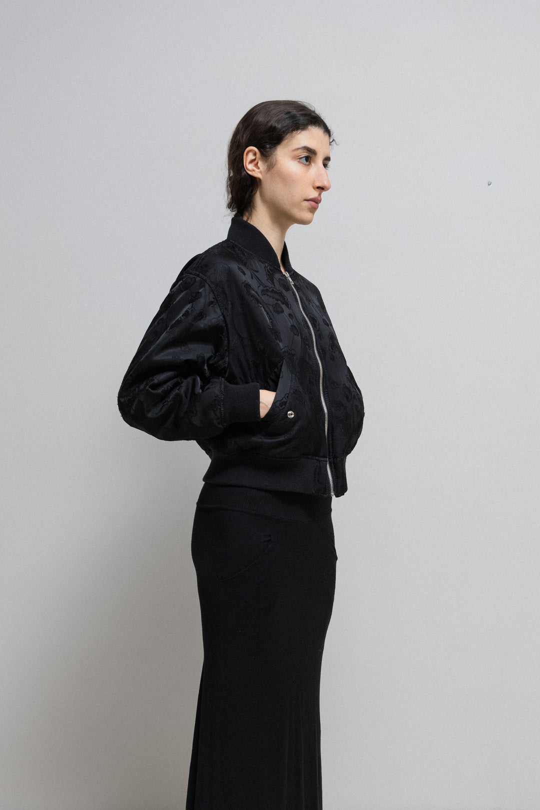 NOIR KEI NINOMIYA - FW17 Padded bomber jacket with floral
