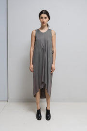 RICK OWENS - FW07 "EXPLODER" Long dress with a front dart and a back sash