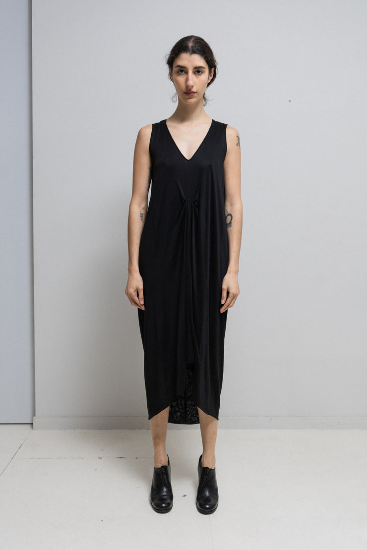 RICK OWENS - FW07 "EXPLODER" Long dress with a front dart and a back sash