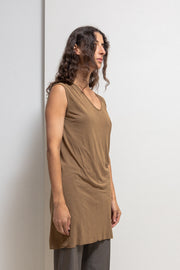 RICK OWENS - FW15 « SPHINX » Silk blend elongated mustard top