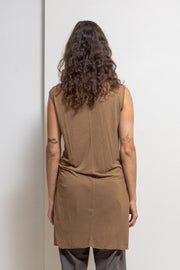 RICK OWENS - FW15 « SPHINX » Silk blend elongated mustard top