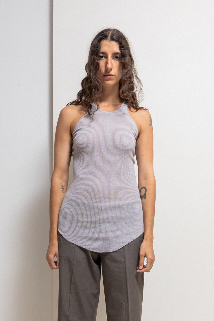 HUN RICK OWENS - Cashmere lilac tank top