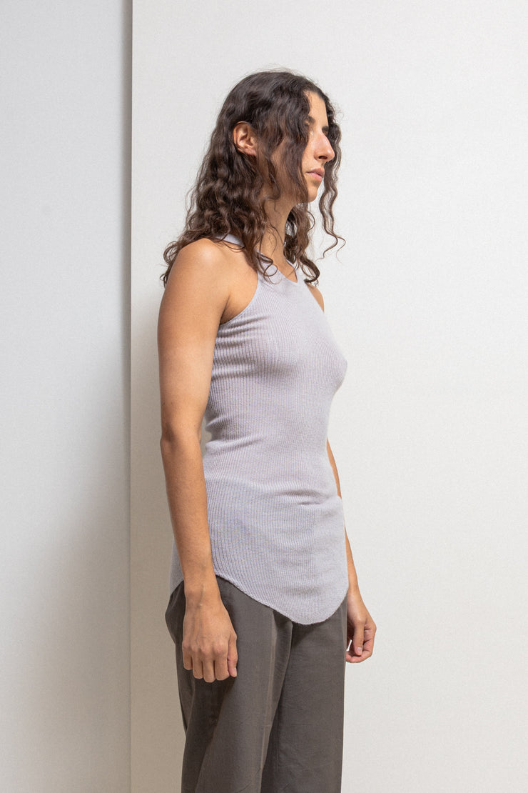 HUN RICK OWENS - Cashmere lilac tank top