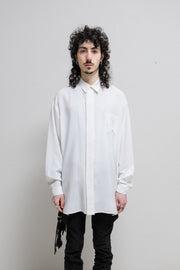 YOHJI YAMAMOTO GOTHIC - Lightweight shirt with embroidered button placket (90's)