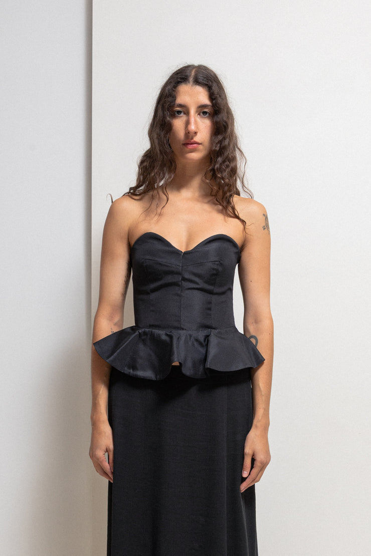 A.F VANDEVORST - FW13 Strapless bustle top with frilled bottom (runway)