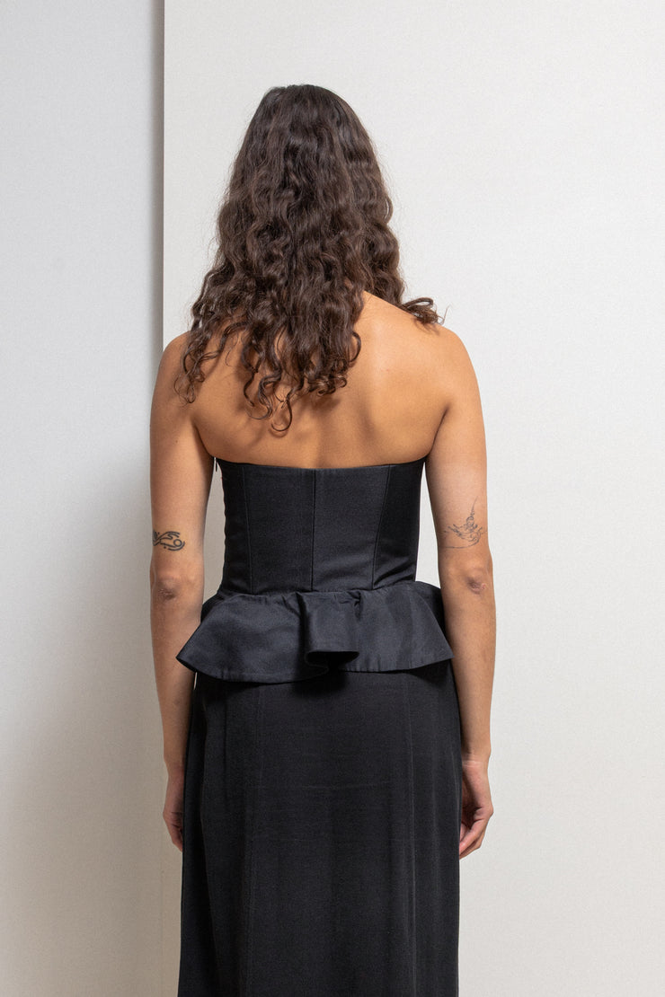 A.F VANDEVORST - FW13 Strapless bustle top with frilled bottom (runway)
