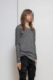 BORIS BIDJAN SABERI - Double layer washed longsleeves top