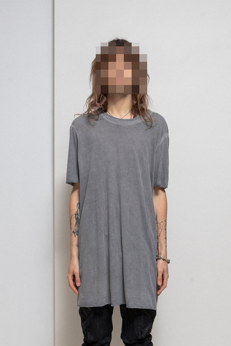 BORIS BIDJAN SABERI 11 - Elongated cotton tee with stitching details