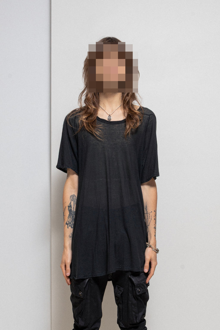 BORIS BIDJAN SABERI - Thin cotton tee with stitching details