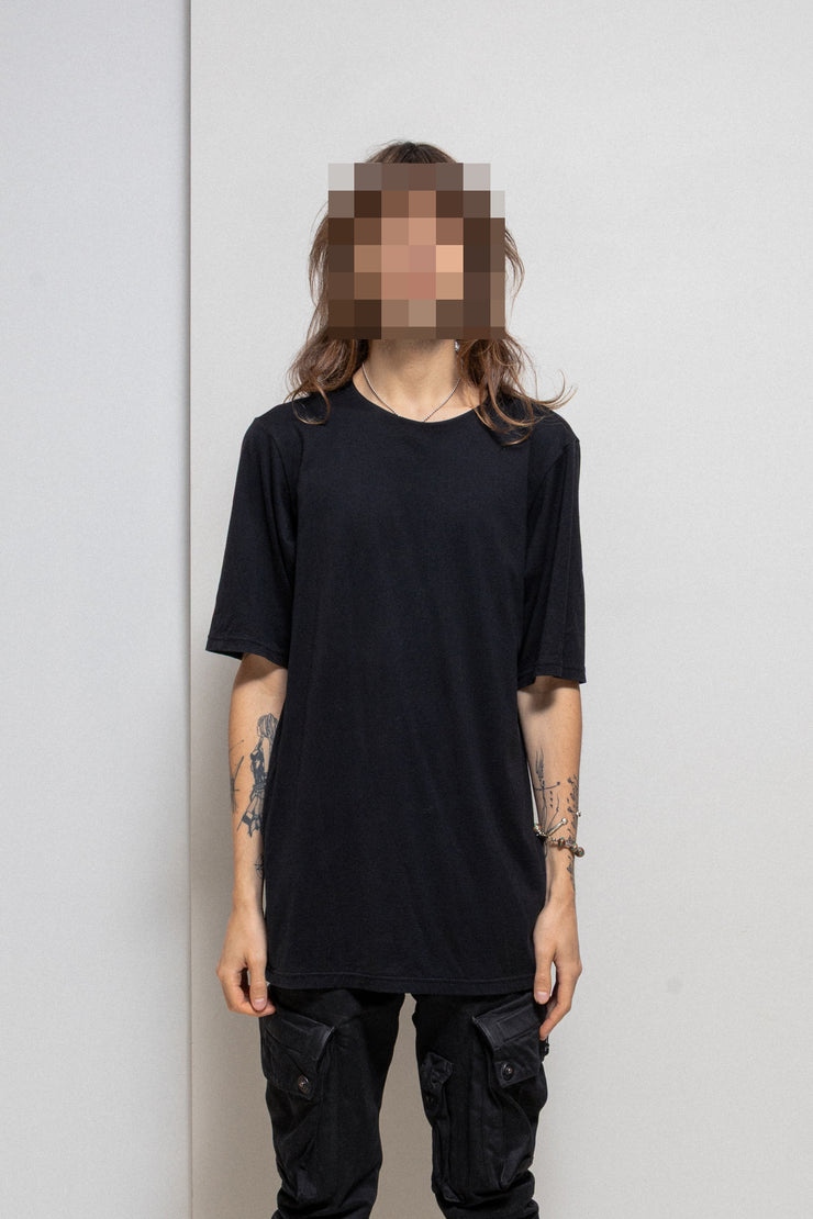 DEVOA - Cotton t shirt with red inner seams