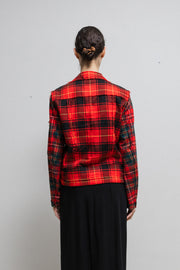 UNDERCOVER - UNDAKOVRIT Reworked tartan wool biker jacket