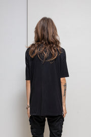 DEVOA - Cotton t shirt with red inner seams