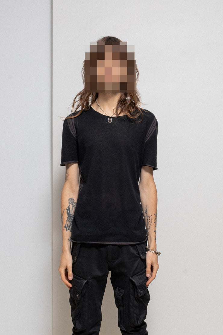 LABEL UNDER CONSTRUCTION - Cotton t shirt with contrasting seams
