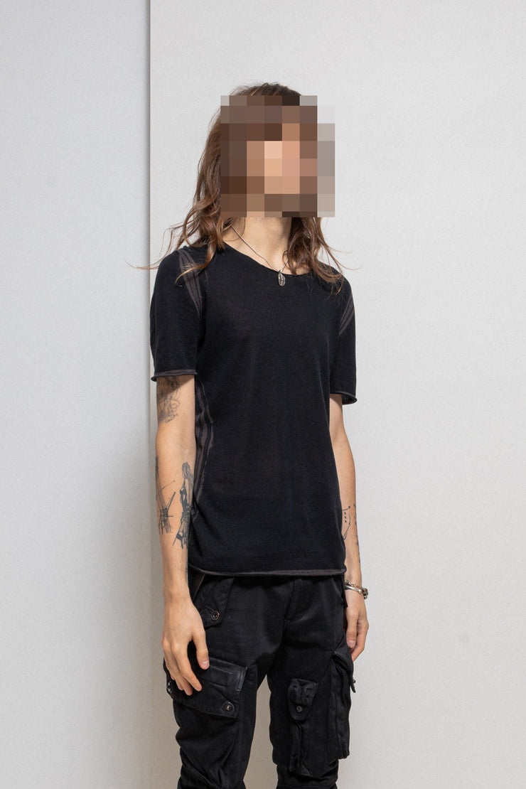 LABEL UNDER CONSTRUCTION - Cotton t shirt with contrasting seams