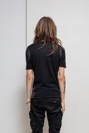 LABEL UNDER CONSTRUCTION - Cotton t shirt with contrasting seams