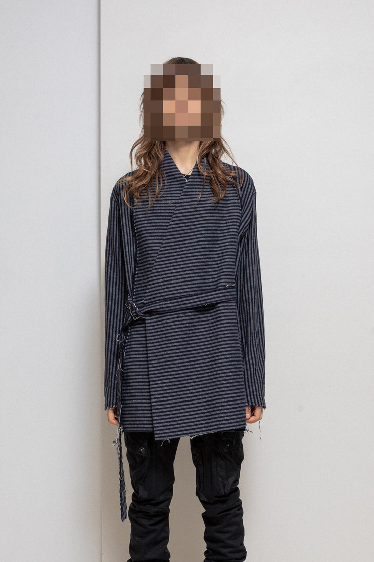 DAMIR DOMA - FW17 Striped wool kimono coat