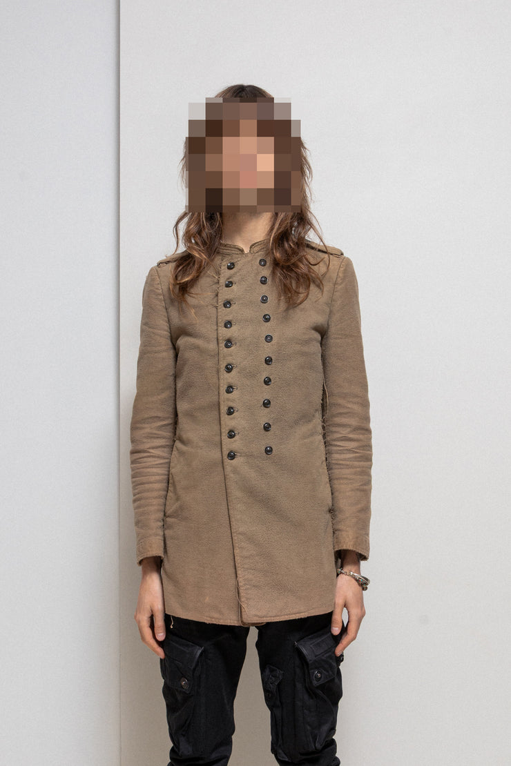 SHARE SPIRIT - Military moleskine coat with two button rows