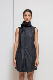RICK OWENS - 2008/09 Blistered lamb leather sleeveless jacket (sample)
