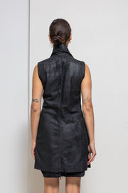 RICK OWENS - 2008/09 Blistered lamb leather sleeveless jacket (sample)