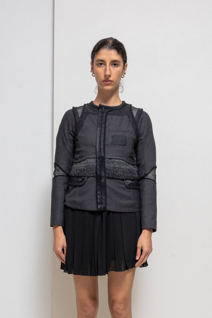 UNDERCOVER - FW09 "Earmuff Maniac" Thermotron insulated wool jacket with pocket thermometer (runway)