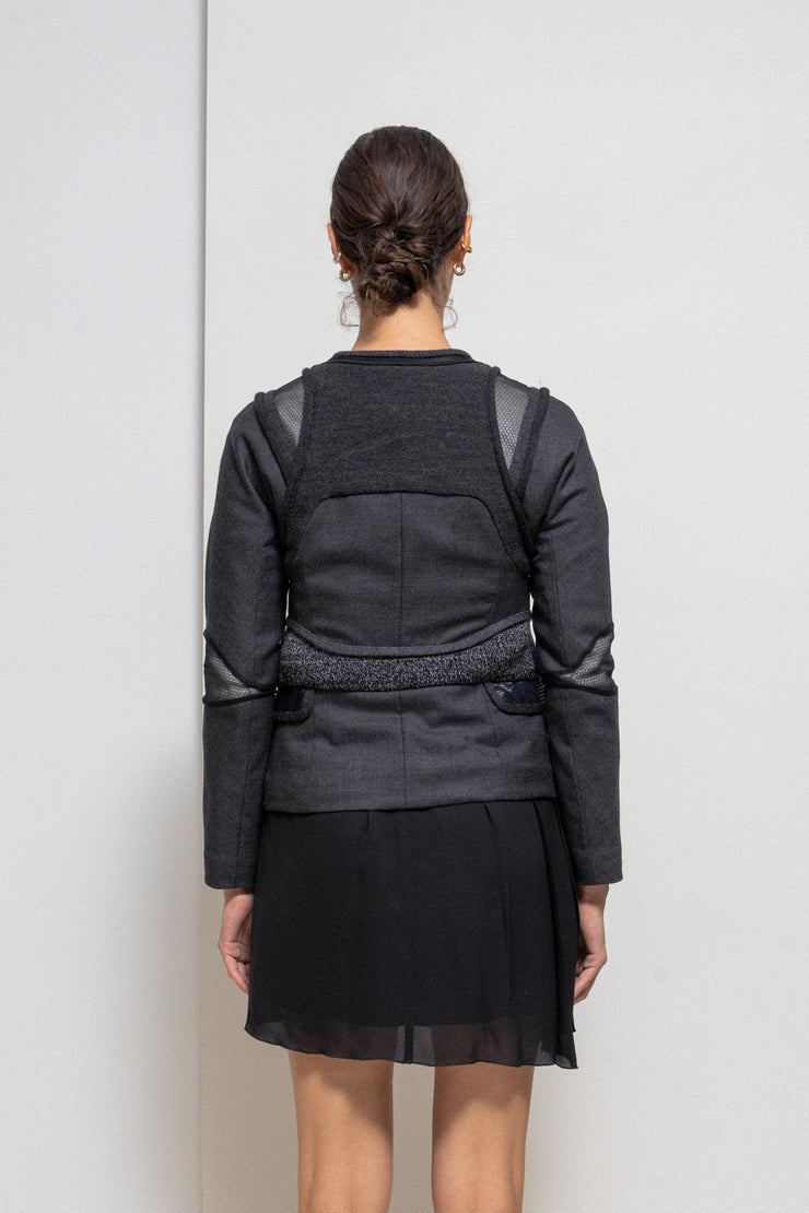 UNDERCOVER - FW09 "Earmuff Maniac" Thermotron insulated wool jacket with pocket thermometer (runway)