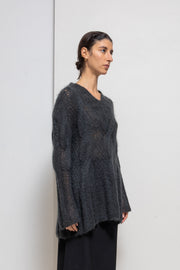 UNDERCOVER - FW05 "Arts and Crafts" Mohair wool blend braided sweater