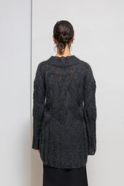 UNDERCOVER - FW05 "Arts and Crafts" Mohair wool blend braided sweater