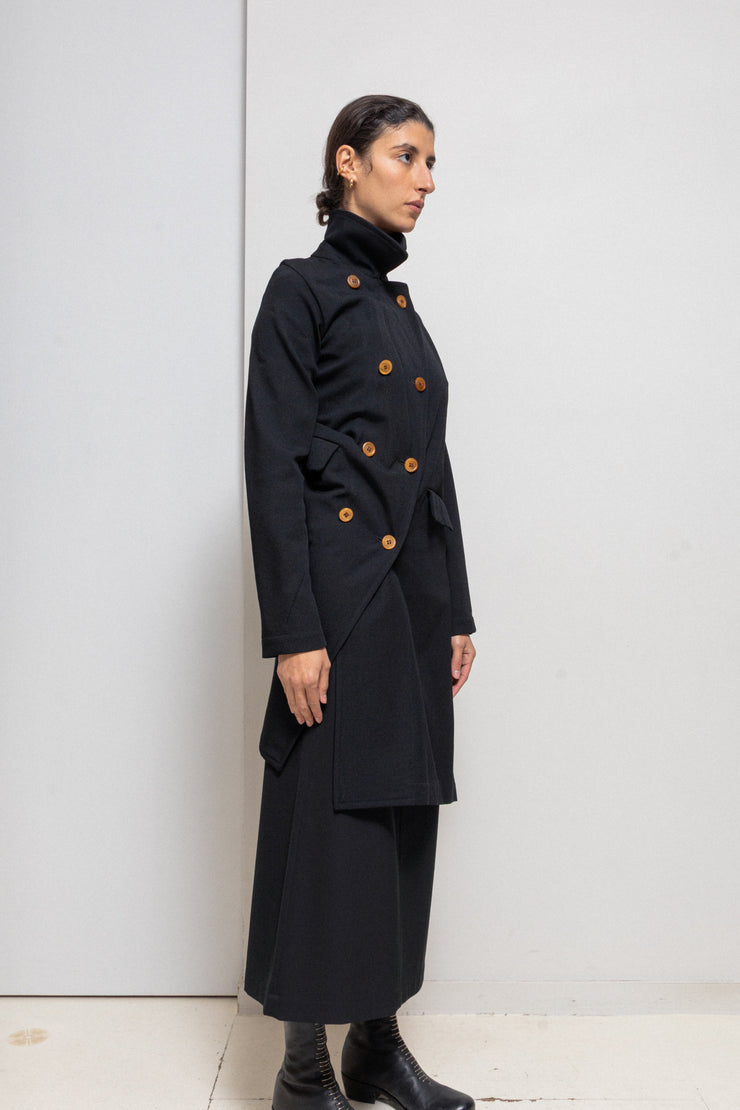 COMME DES GARÇONS - FW02 Double breasted twisted wool coat