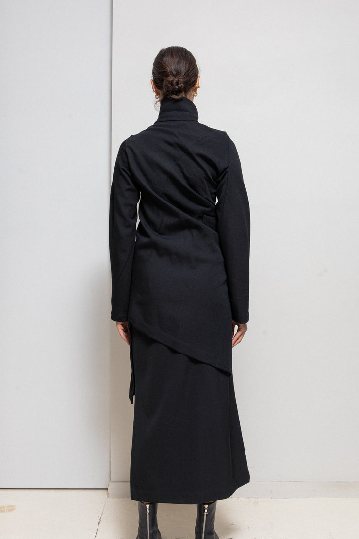 COMME DES GARÇONS - FW02 Double breasted twisted wool coat
