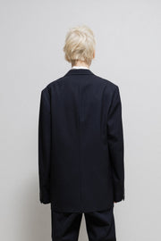 YOHJI YAMAMOTO POUR HOMME - SS98 Navy gabardine wool 3B costume jacket