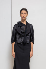 COMME DES GARÇONS - FW05 « Broken Bride » Cropped jacket with embroidered silk details