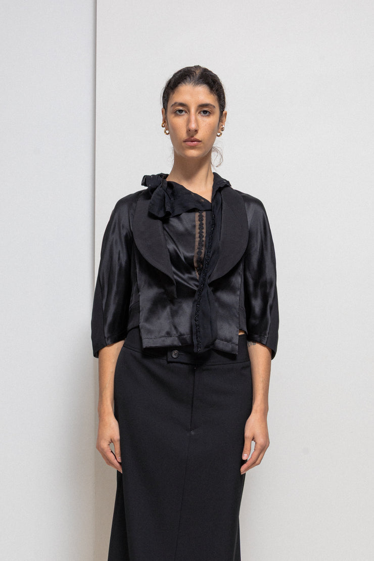 COMME DES GARÇONS - FW05 « Broken Bride » Cropped jacket with embroidered silk details