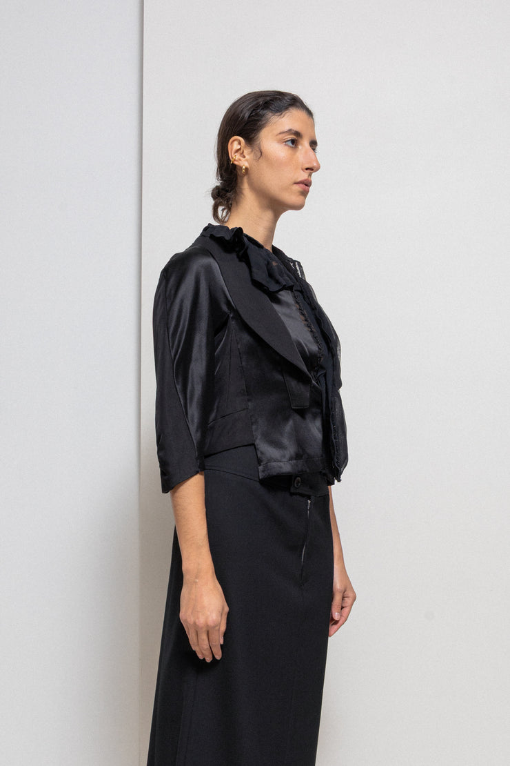 COMME DES GARÇONS - FW05 « Broken Bride » Cropped jacket with embroidered silk details