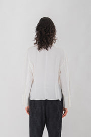 ANN DEMEULEMEESTER - Patterned white shirt (90's)