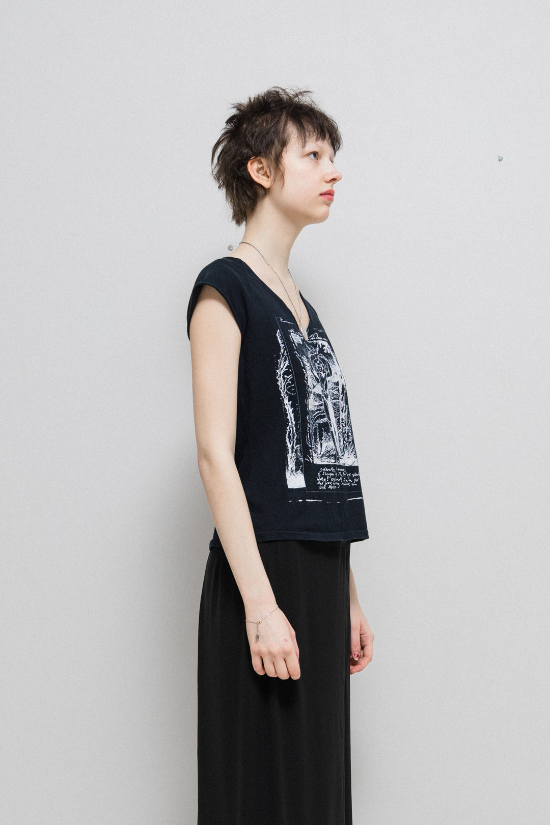 ANN DEMEULEMEESTER - SS03 Printed cotton top – L'OBSCUR
