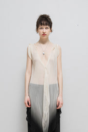 ANN DEMEULEMEESTER - SS07 Silk gradient dress top with straps (runway)