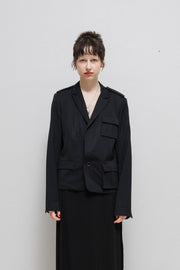 A.F VANDEVORST - 2012 Military blazer jacket with long straps