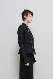 RICK OWENS - SS15 "FAUN" Textured cotton blend jacket with front zip