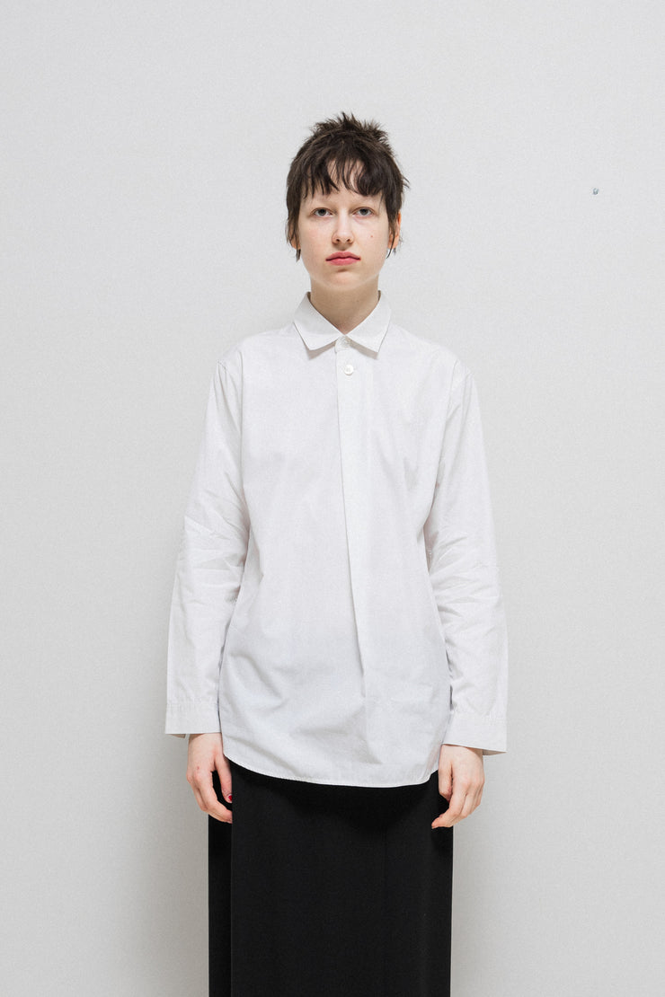 YOHJI YAMAMOTO - Cotton shirt with a buttoned collar (90&