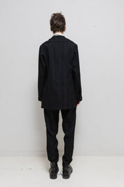 YOHJI YAMAMOTO - FW93 Textured pinstripe wool jacket