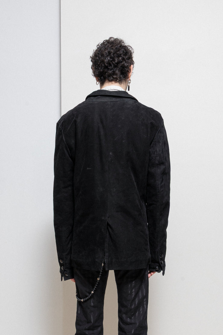 YASUYUKI ISHII - Leather blazer with padded lining